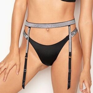 BNWT VICTORIA'S SECRET VERY SEXY SHINE STRAP GARTER BELT